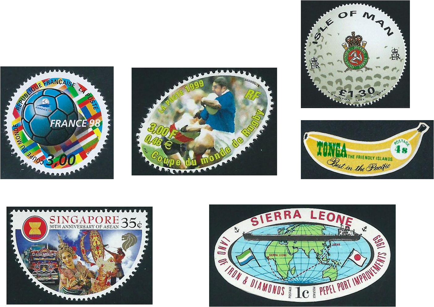 Many Countries Have Issued Circular Stamps, Often To - Timbre Coupe Du Monde 1998 (1405x994), Png Download