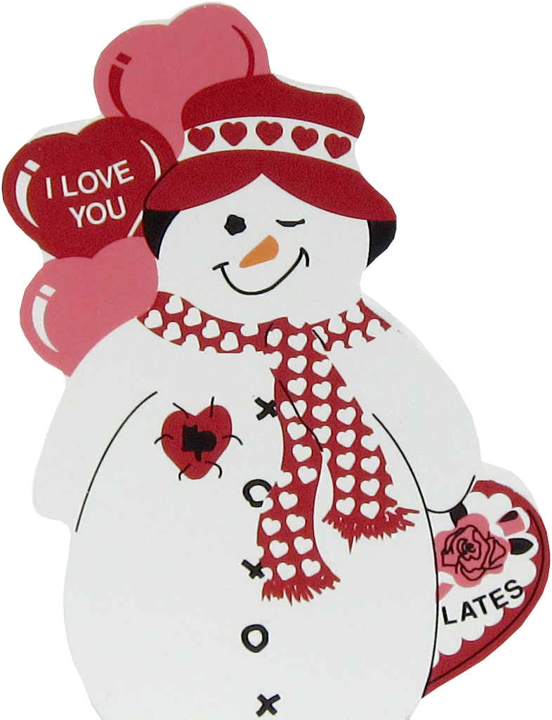 Abominable Snowman Clipart - Valentine Snowman (786x1024), Png Download