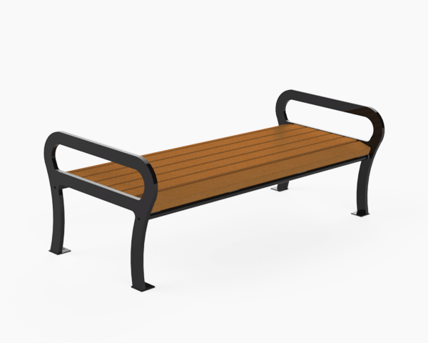 Lincoln Series Benches Without Backs - Outdoor Bench (600x480), Png Download