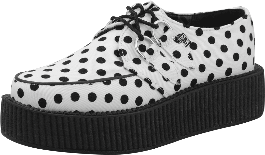Black Dot Viva Mondo Creeper - Polka Dot (1096x876), Png Download