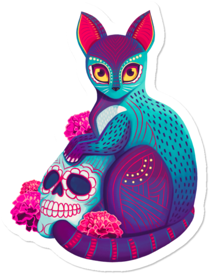 Ghost Of Disapproval $3 - Alebrije Cat (650x650), Png Download