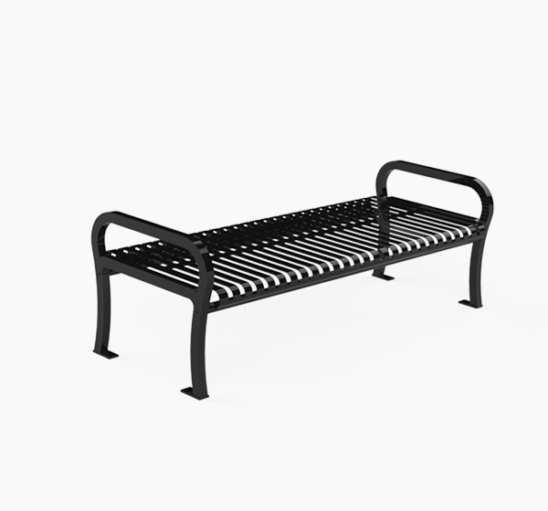 Jackson Square Series Benches Without Backs - Outdoor Bench (600x560), Png Download