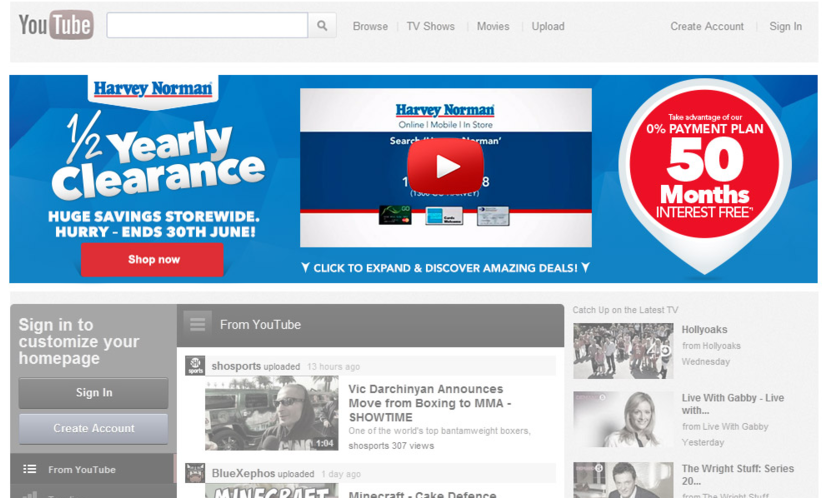 The Creative Was To Match The Currently Running 1/2 - Youtube Masthead Jungle Book (1000x508), Png Download