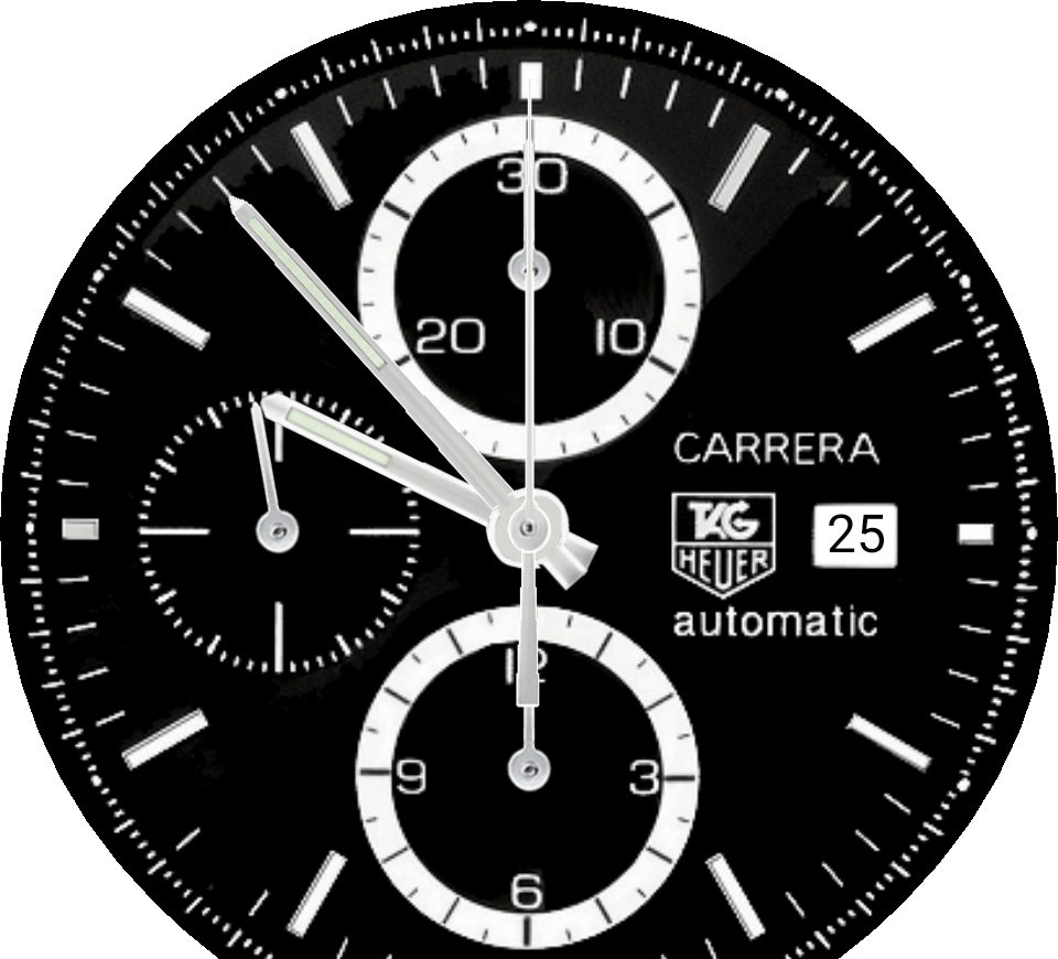 Android Wear Watch Faces - Tag Heuer Carrera Cv2016 2 (960x870), Png Download