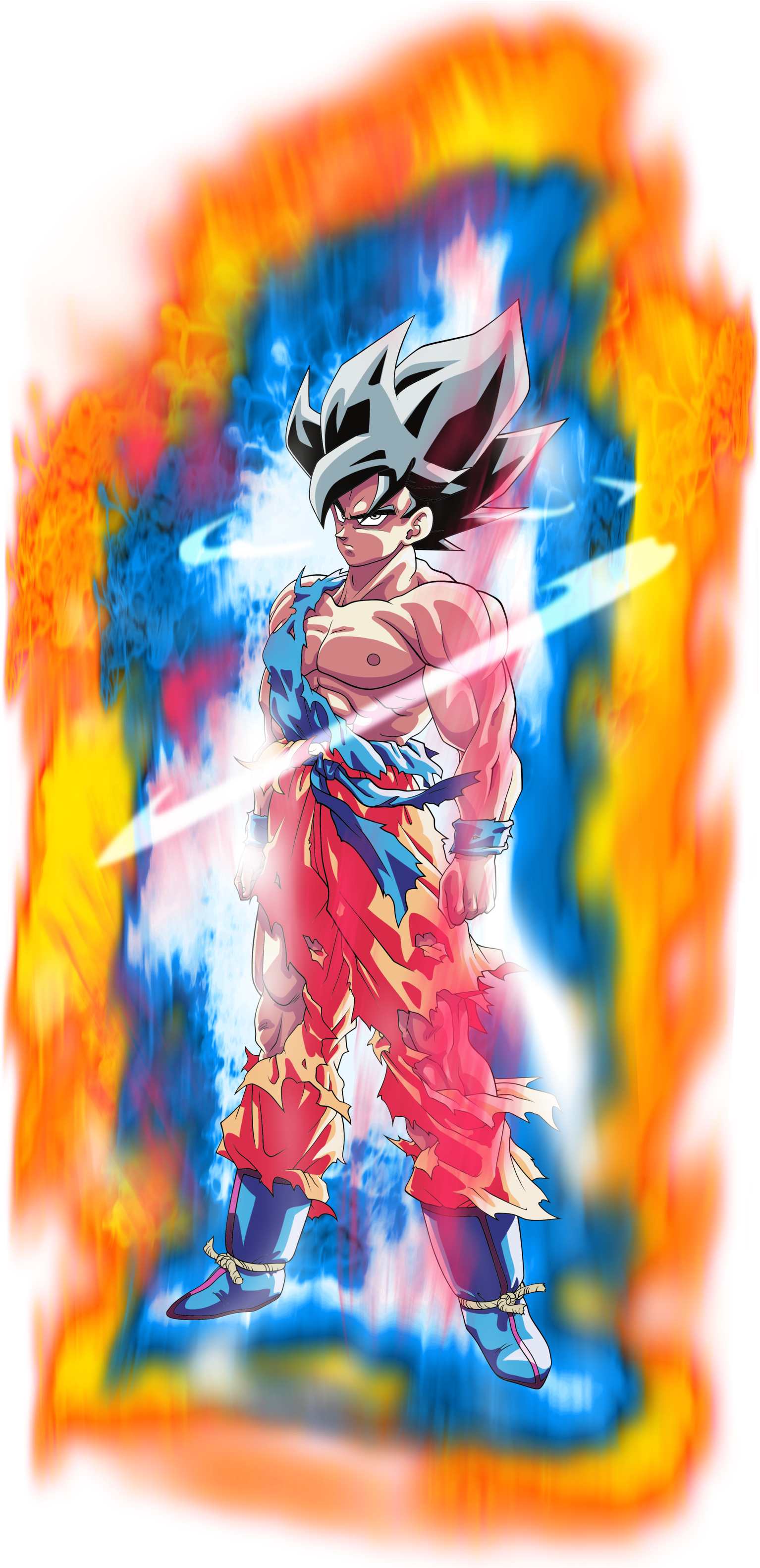 •omnipotence• Ethan Was Training Intensely With Durrhan - Goku Ultra Instinct Aura (1600x3161), Png Download
