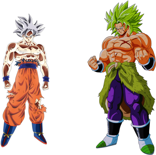 Complete Ultra-instinct Vs Enraged Broly - Mastered Migatte No Gokui (626x525), Png Download