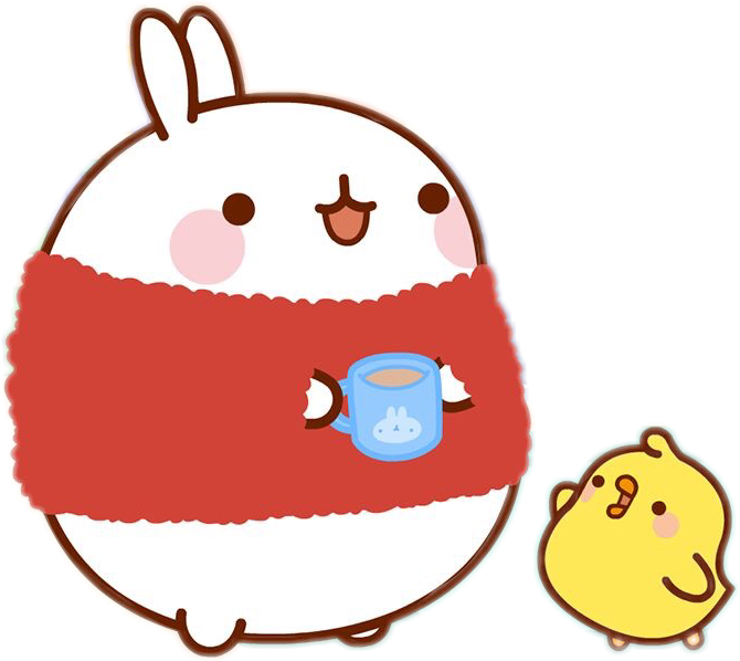 Molang Gif - Imagenes Kawaii De Molang (670x598), Png Download