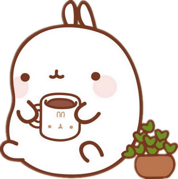 ㄑ゛婉琴°可爱molang萌图大放送,原图免抠 - Fondos De Pantalla Para Pc De Molang (600x603), Png Download