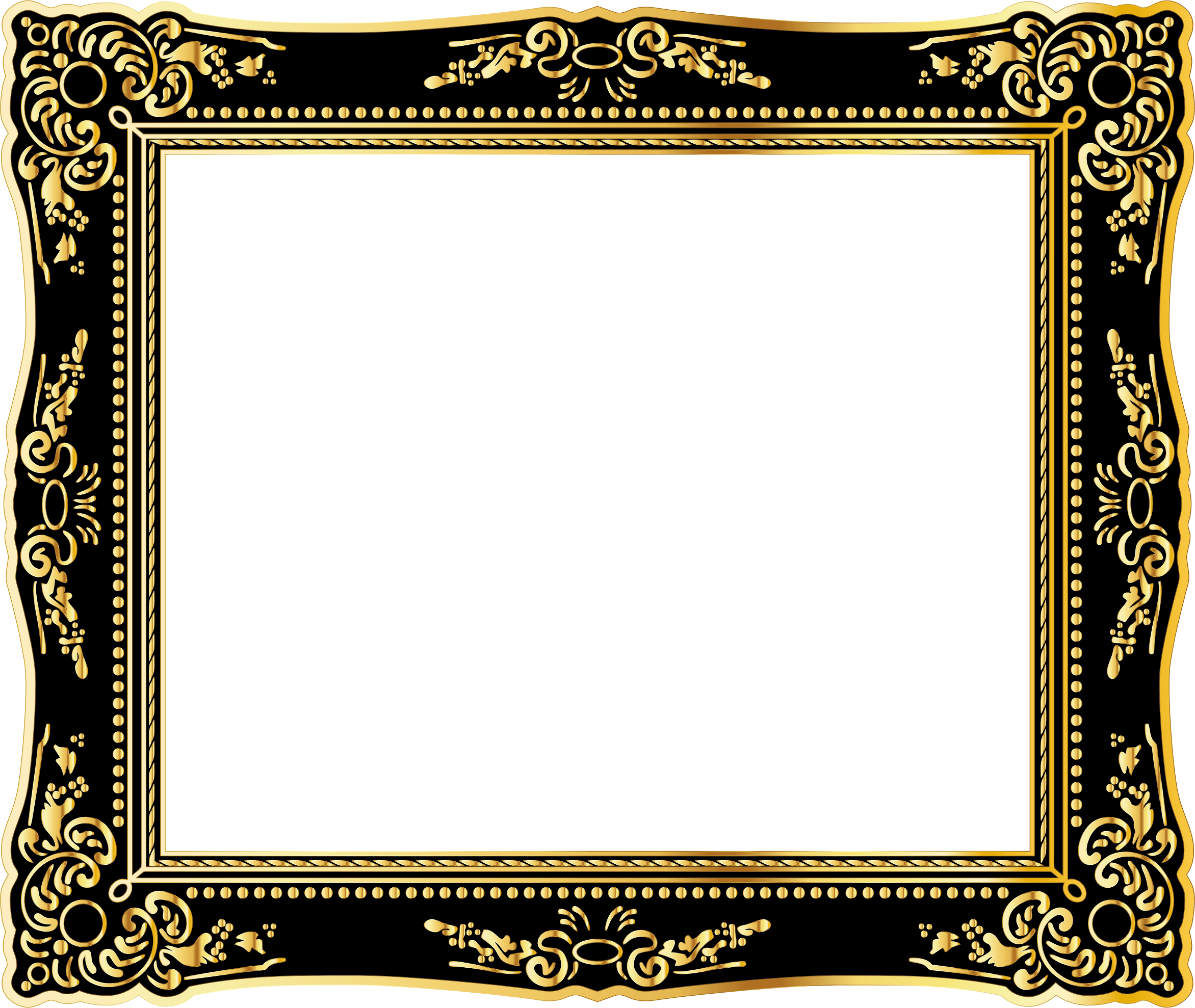Frame Gold Png (2344x1978), Png Download