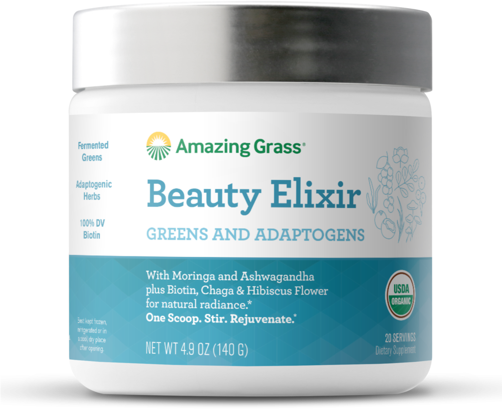 Amazing Grass Beauty Elixir Green Superfood, - Cosmetics (1024x1024), Png Download