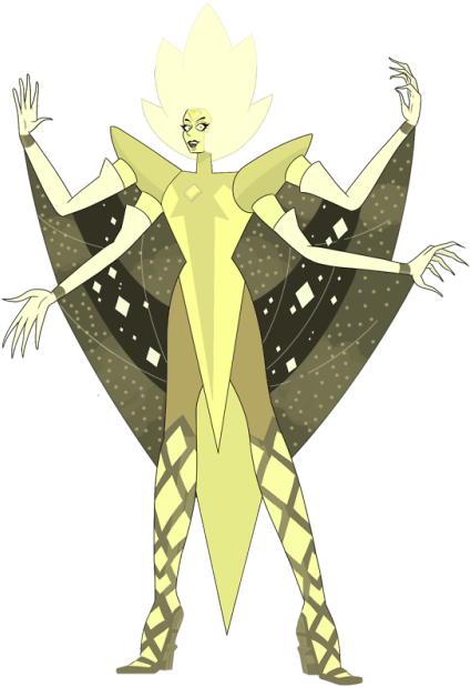 Canary Diamond - Steven Universe White Diamonds Fuse (500x622), Png Download