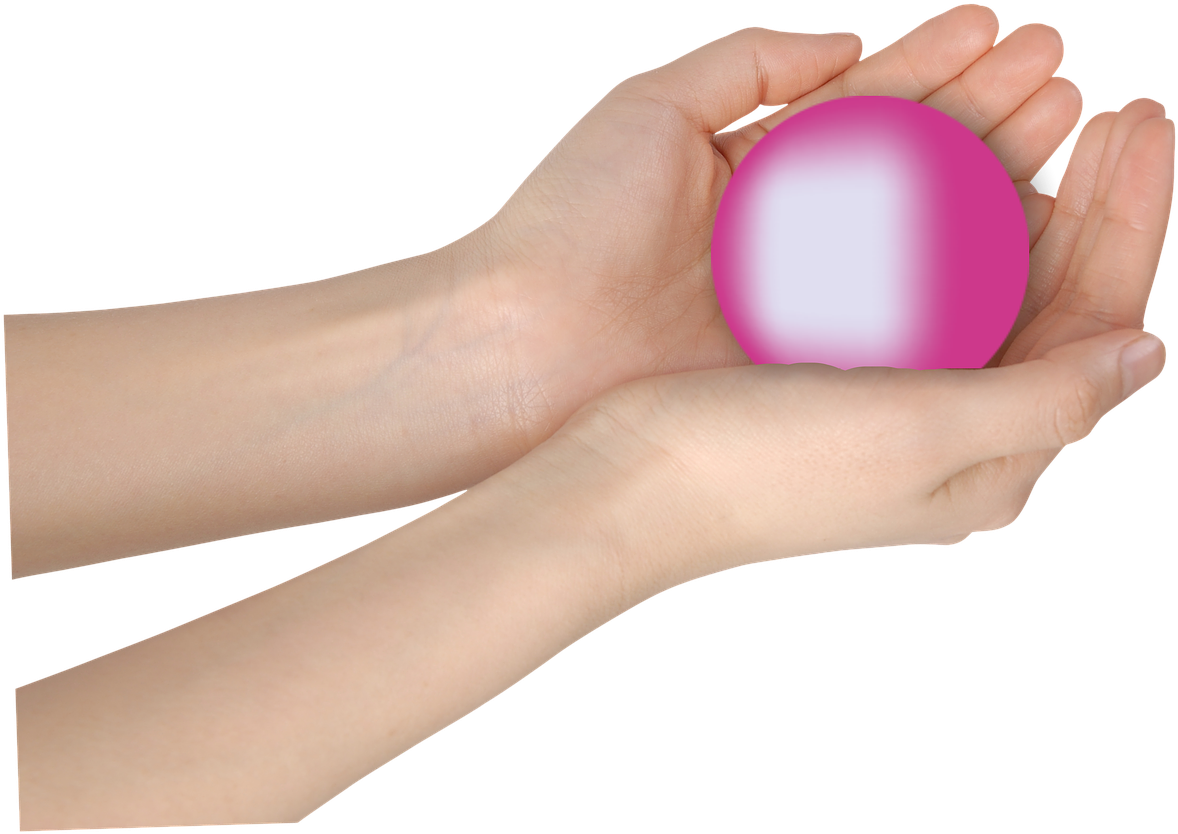 Ball,spherical Shape, - Mãos Com Um Coração (1280x1106), Png Download