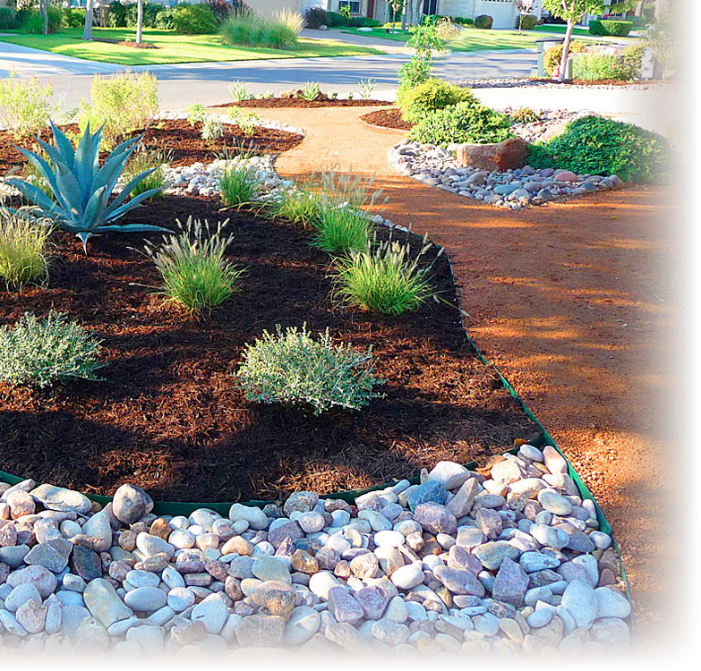 Low Water Landscaping, Front Yard Landscaping, Zero - Gravel (783x750), Png Download