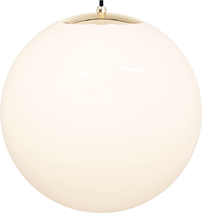 Opal Globe Pendant Brass 600mm - Lampshade (900x900), Png Download