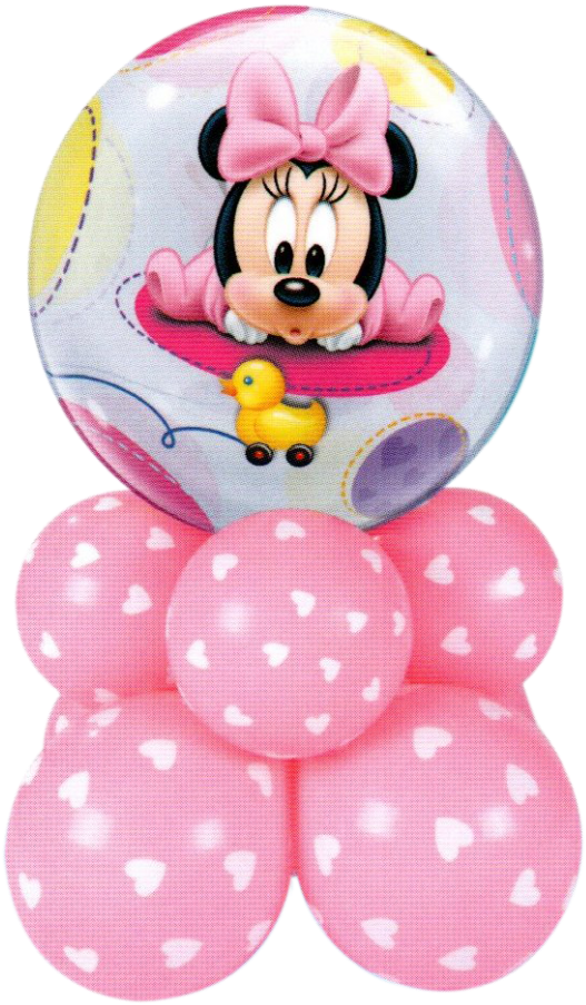 Minnie Mouse Baby Girl Super Design - Baby Minnie Qualatex (661x1024), Png Download