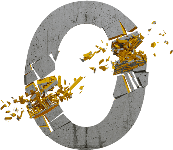 Concrete Explode Font - Illustration (595x595), Png Download