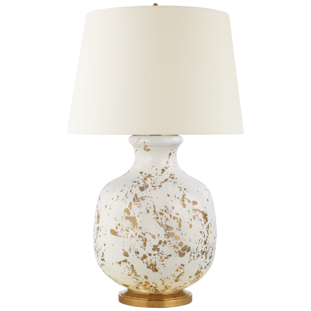 Buatta Large Table Lamp In Gold Splatter With Li - Lampshade (1000x1000), Png Download