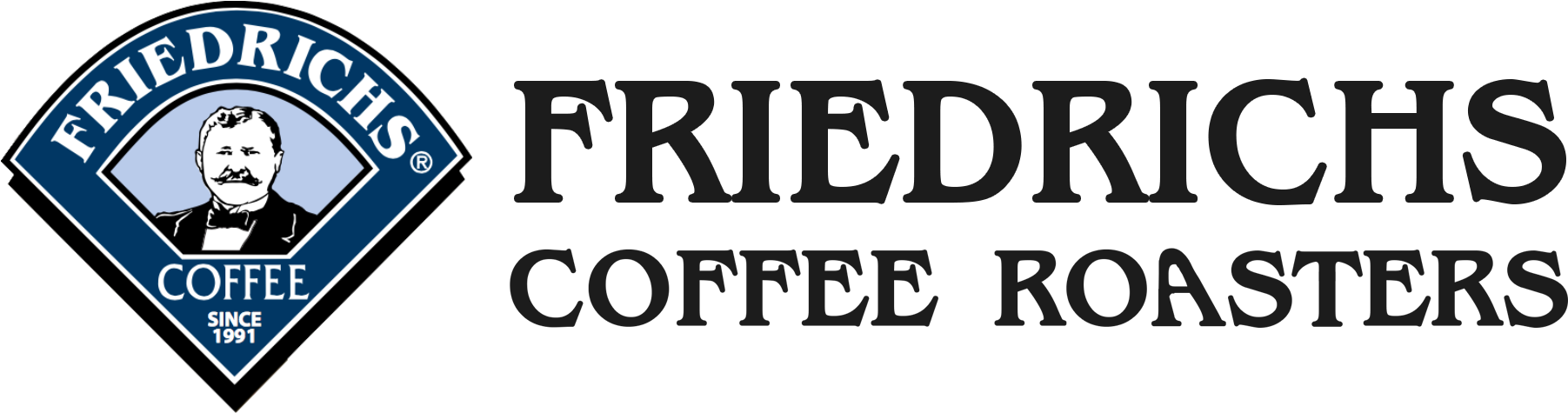 Friedrichs Coffee Friedrichs Coffee - Black-and-white (1862x548), Png Download
