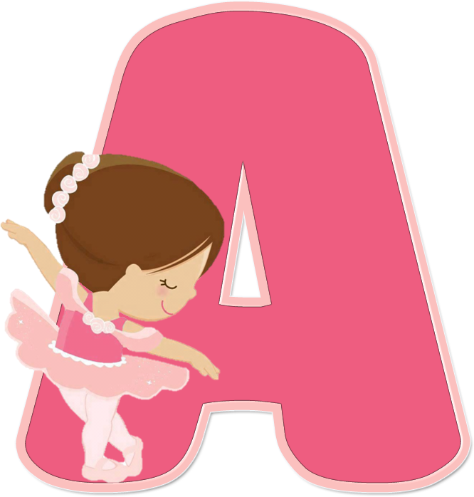Alfabeto - Bailarina 1 - Png - Letras - Maiúsculas - Letras Bailarina (666x698), Png Download