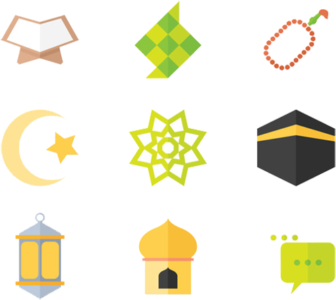 Ketupat Al Fitr Ramadan Islam Book House Ⓒ - Icon Ramadhan Vector (716x501), Png Download
