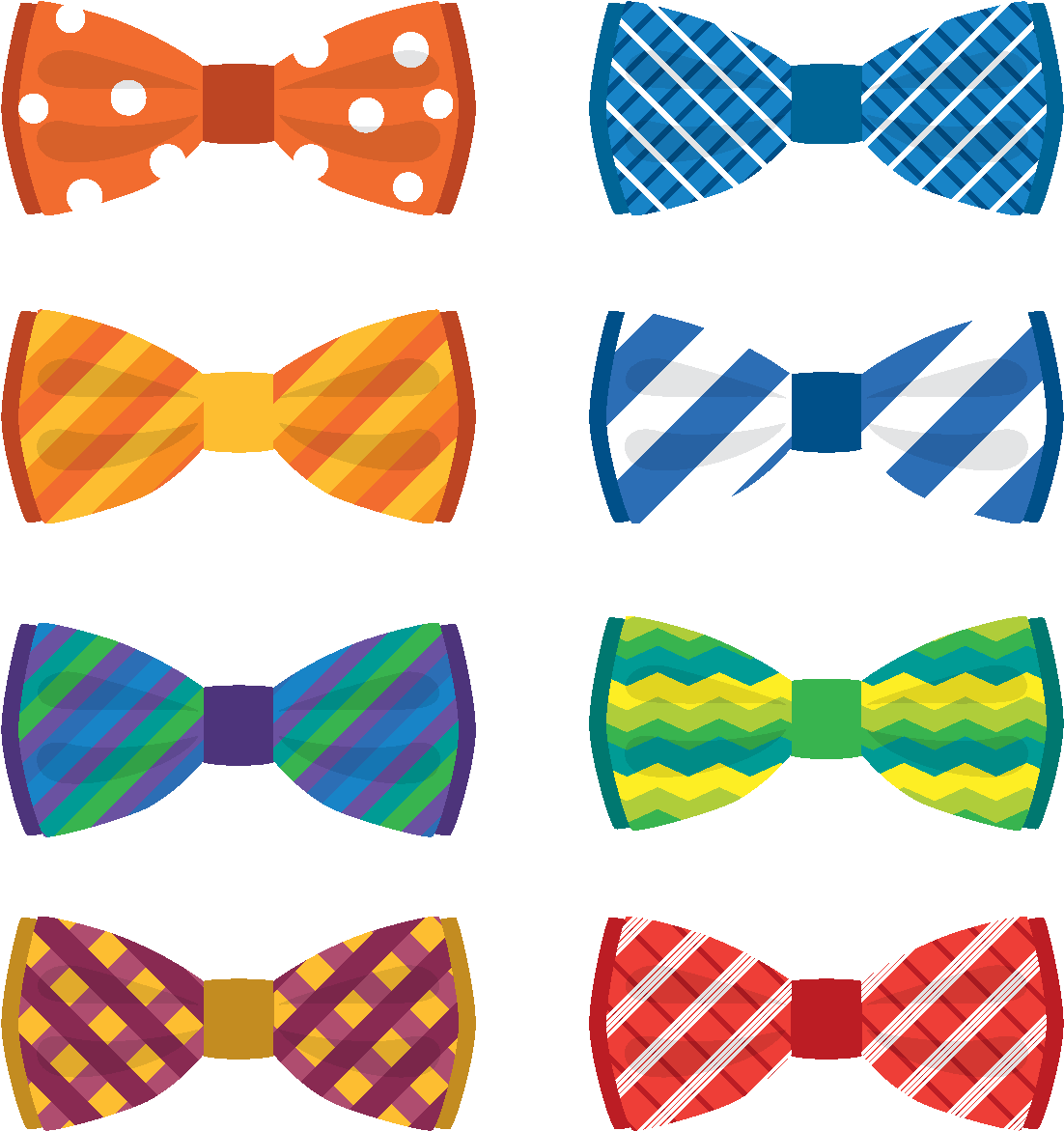 Vector Colorful Bow Element - Печать На Кружках С 23 Февраля (1772x1378), Png Download