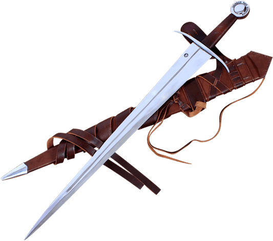 14th Century Medieval Sword With Scabbard And Belt - Sword With Scabbard And Belt (555x555), Png Download