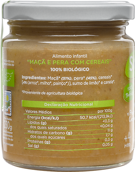 Manzana Pera Y Cereales-trasera - Panela (621x793), Png Download