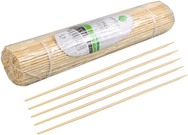 Biodore® Cocktail Sticks, Satéprikker, Bamboo, 250mm, - Cervelat (640x640), Png Download