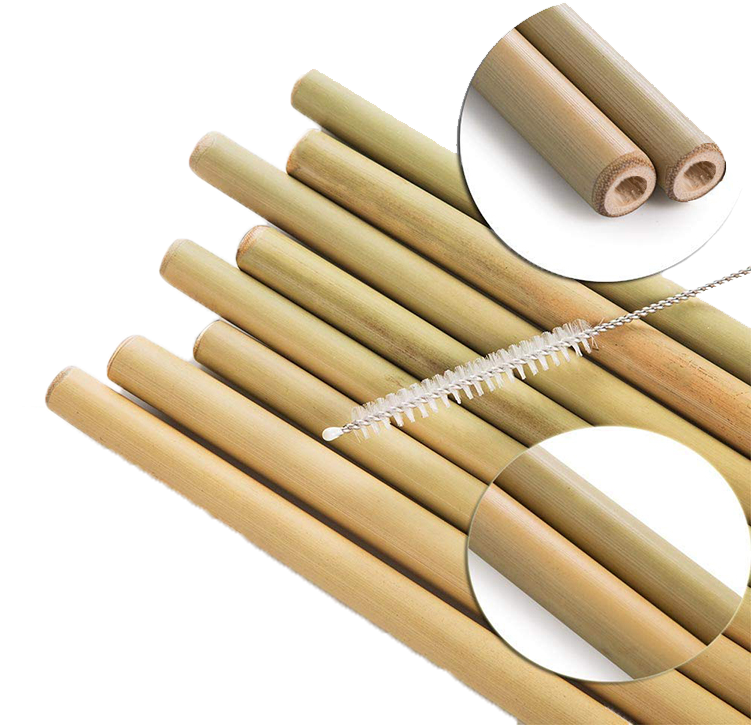 Bamboo Drinking Straws - Drinking Straw (750x750), Png Download