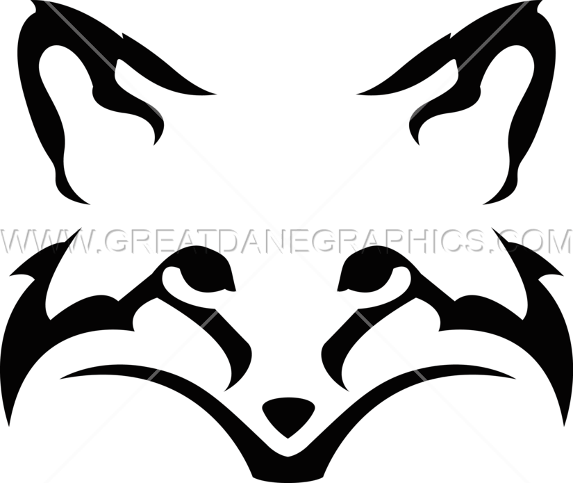 Fox Head Png - Clip Art Black And White Fox Head (825x695), Png Download