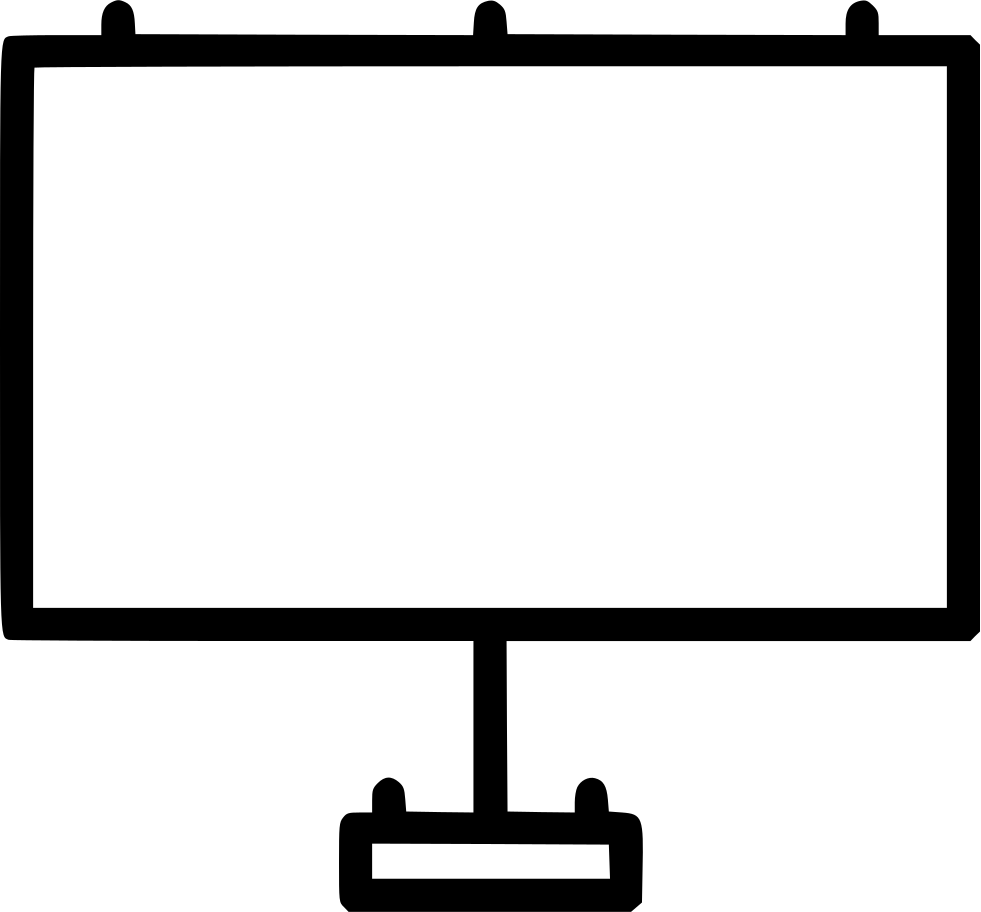 Road Adv Advertise Presentation Promo Stand Board Svg - Presentation Stand Png (981x912), Png Download