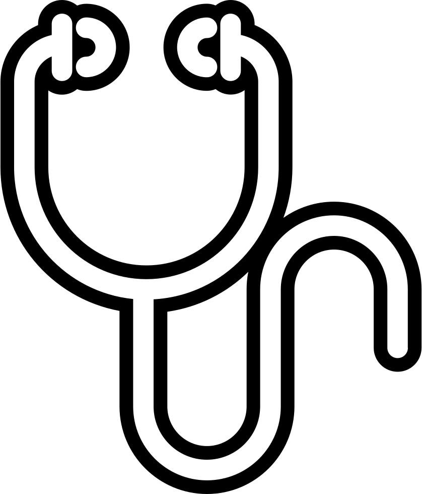 Stethoscope Outline Comments - Estetoscópio .png (838x980), Png Download