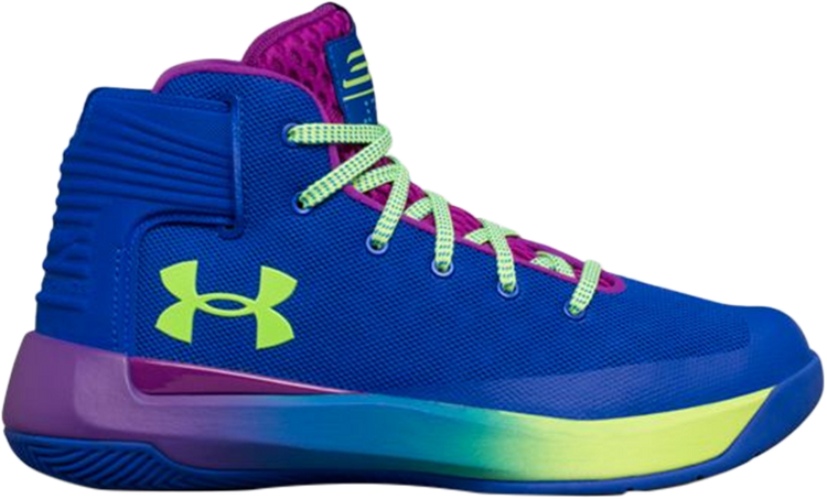 Under Armour Curry 3zer0 Gs 'royal Purple Rave' - Ua Curry 3zer0 Green (750x453), Png Download