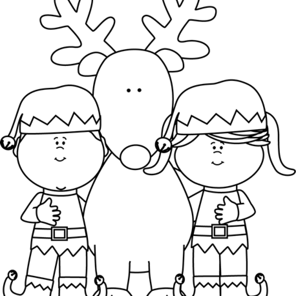 Elf Clipart Black And White Elf Clipart Black And White - Elves Black And White Clip Art (1024x1024), Png Download