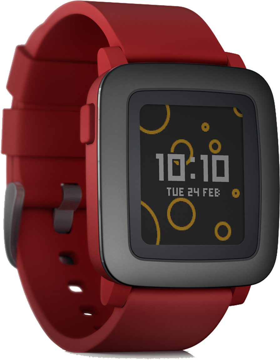 Pebble Time Smartwatch (800x799), Png Download