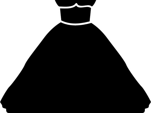 Black Dress Clipart Icon Transparent - Black Dress Vector (640x480), Png Download