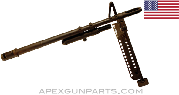 M60 Barrel Assembly With Bipod And Flash Hider, - Assault Rifle (650x700), Png Download