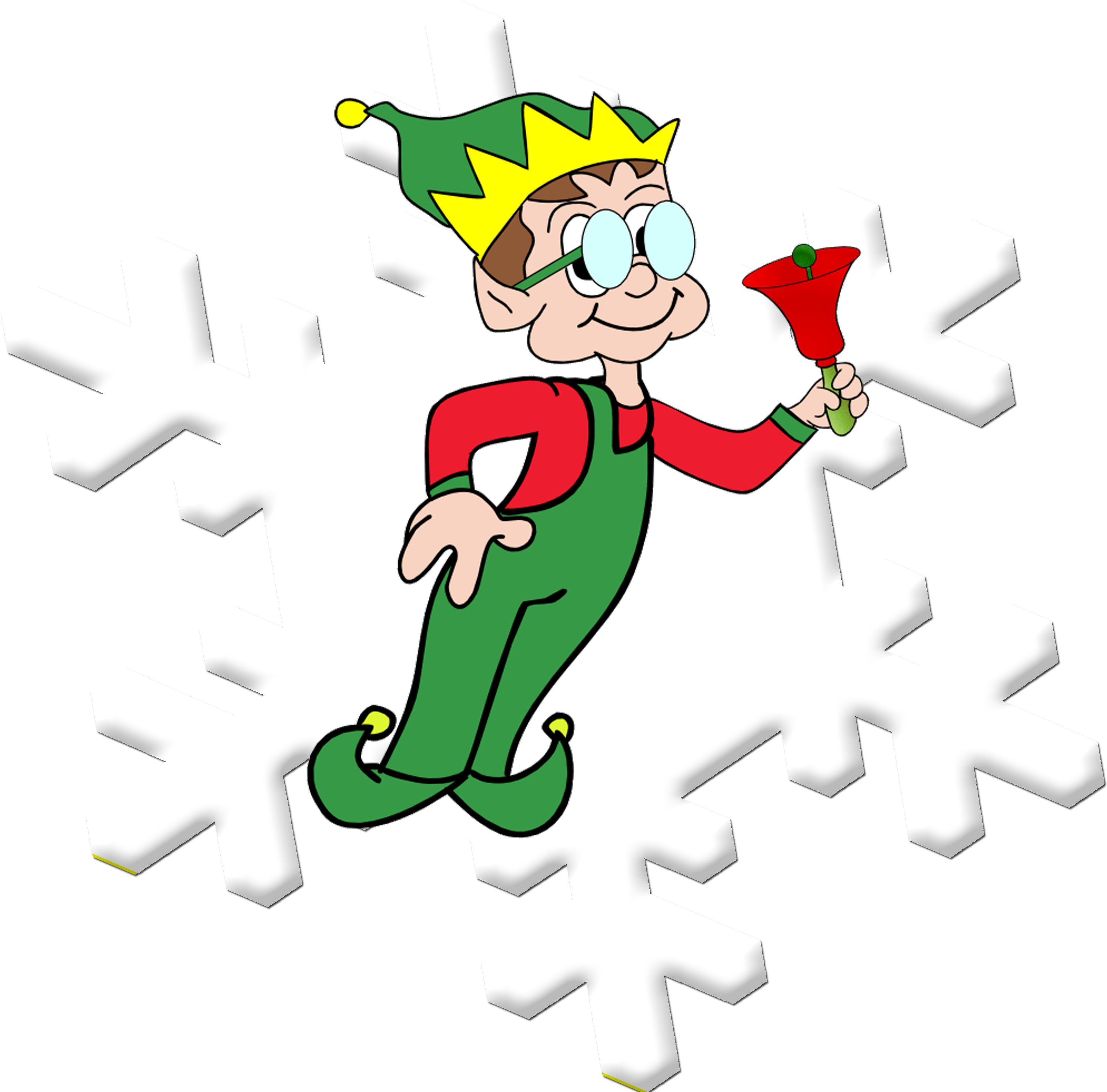 The Santa And Elves Png - Modern Christmas Party Posters (3046x2998), Png Download