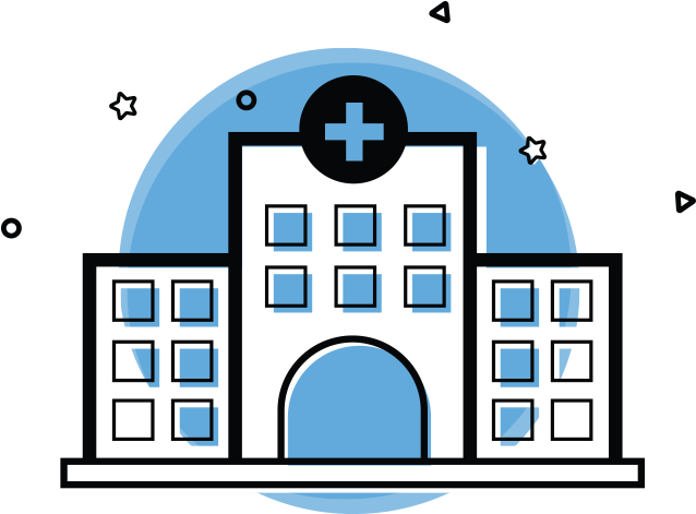 Survey Magnet Features - Drawn Hospital (640x710), Png Download