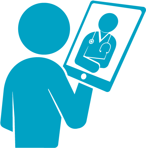 Patient Portal Blue Icon (704x610), Png Download