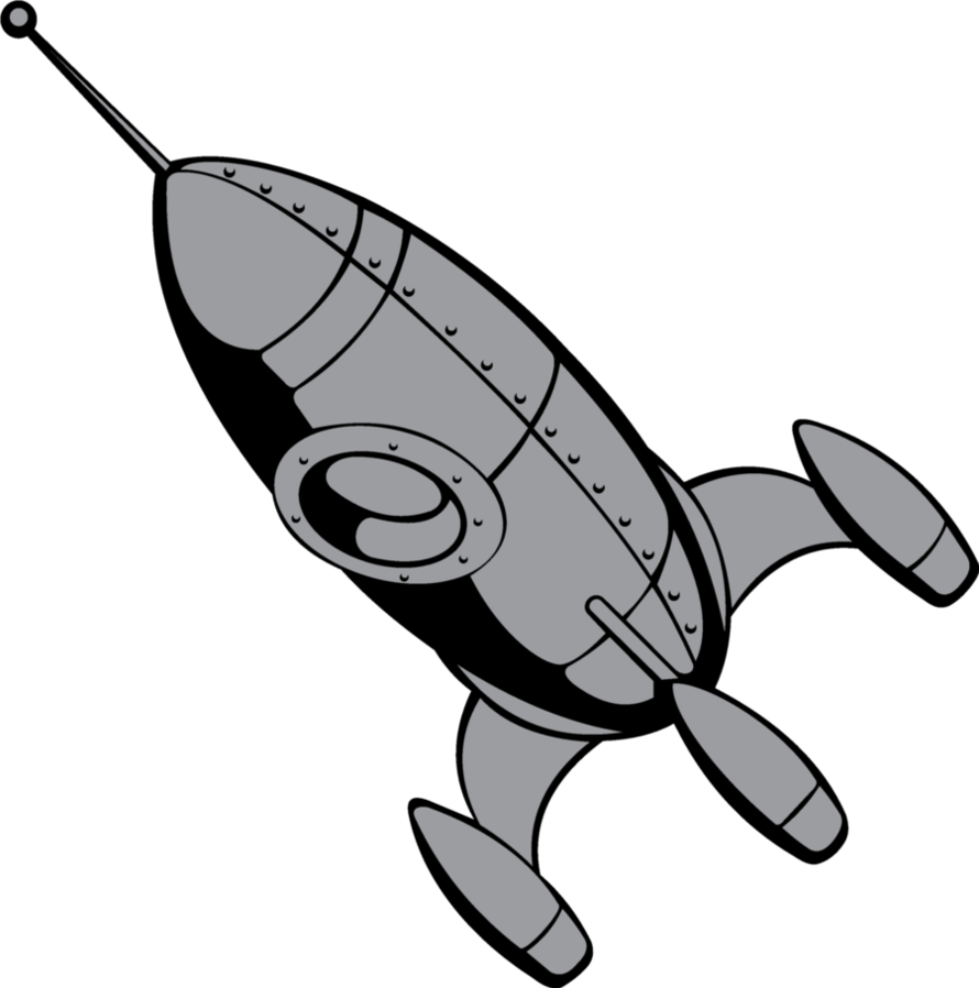 Retro Rocket Png - Vintage Rocket Vector Png (890x898), Png Download