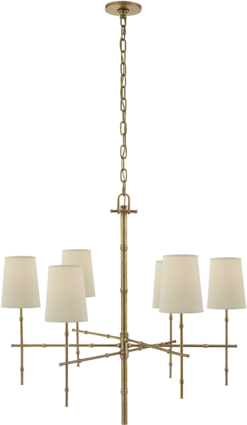 Grenol Medium Modern Bamboo Chandelier - Grenol Bamboo Chandelier (628x628), Png Download