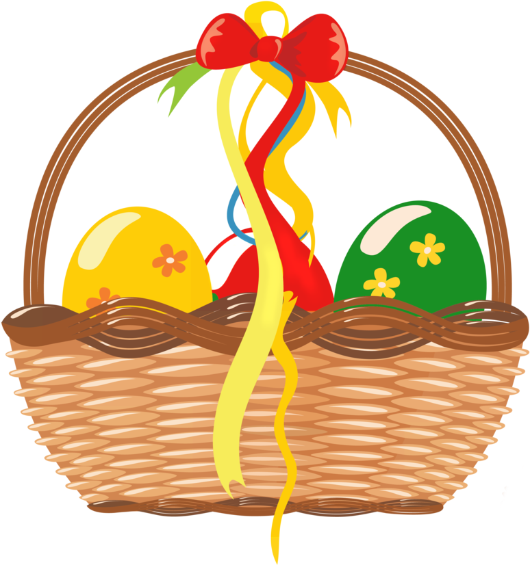 Picnic Basket Clipart Empty - Cesta Pascua Png (768x826), Png Download