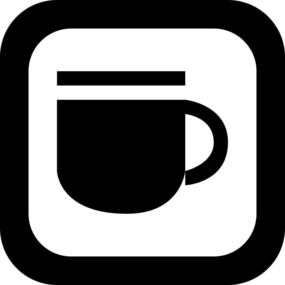 Coffee Cup Comments - Icone Email Preto Png (980x980), Png Download