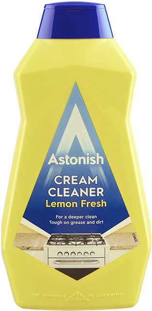 With Built In Degreasing Agents And Millions Of Tiny - Astonish Cream Cleaner Lemon Fresh (545x680), Png Download