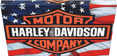 Quadro Decorativo Harley Bandeira E - Harley Davidson Cakes (564x564), Png Download