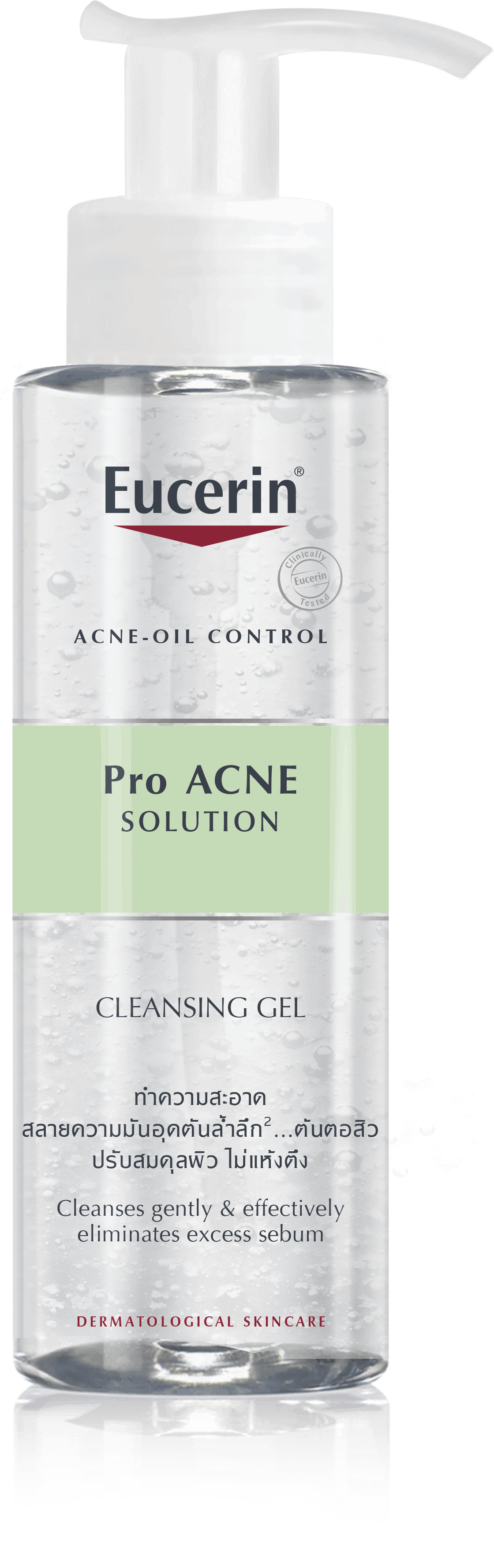 Cleansing Gel For Oily / Acne-prone Skin - Eucerin (1553x3632), Png Download