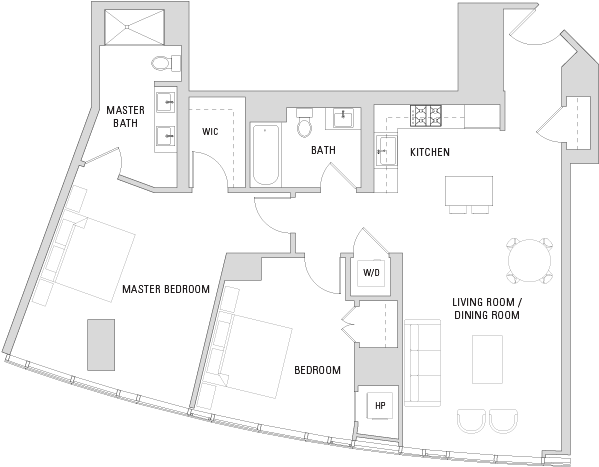 B-2b - Floor Plan (832x594), Png Download
