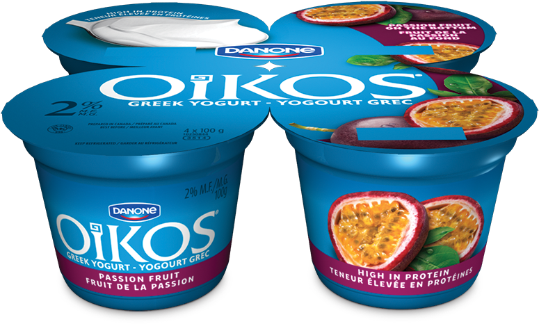 4 X 100 G - Oikos Coconut Greek Yogurt (917x687), Png Download