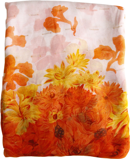 Floral Japanese Chiffon Saree - Chiffon Japanese Sarees In Nepal (600x600), Png Download